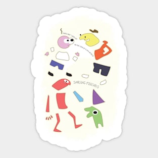The Friends Get Abstracted Sticker